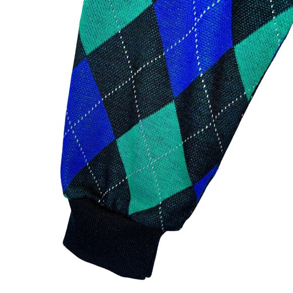 Vintage Harlequin Sweater Polo Argyle Retro - Picture 4 of 5